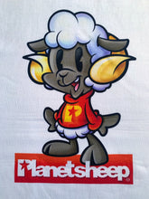 画像をギャラリービューアに読み込む, Planet sheep Character T-Shirt(White)