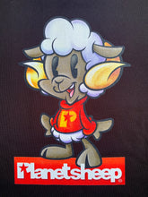 画像をギャラリービューアに読み込む, Planet sheep Character T-Shirt(Black)