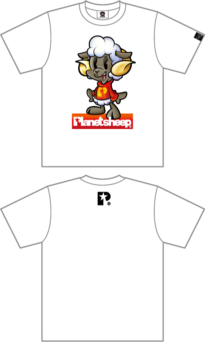 Planet sheep Character T-Shirt(White)